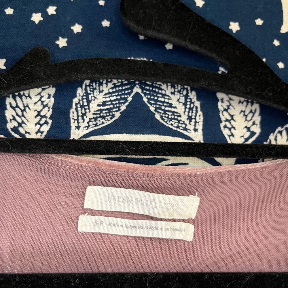 UO Pink Velvet Romper - Picture 4 of 4
